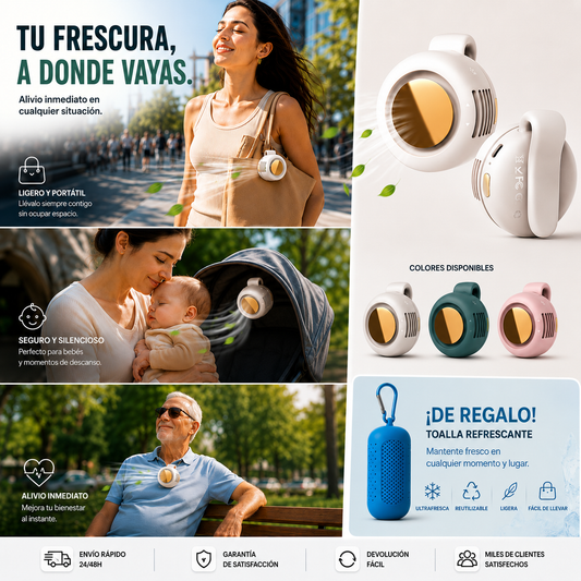 ColdClip360™ | Ventilador Portátil Compacto y Recargable